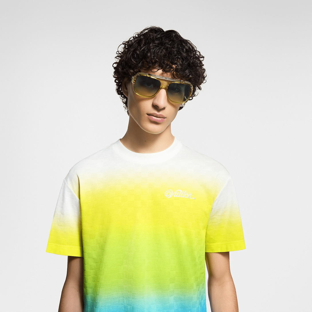 Damier Gradient Jacquard Cotton T-Shirt