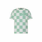 Damier Knitted Short-Sleeved Crewneck