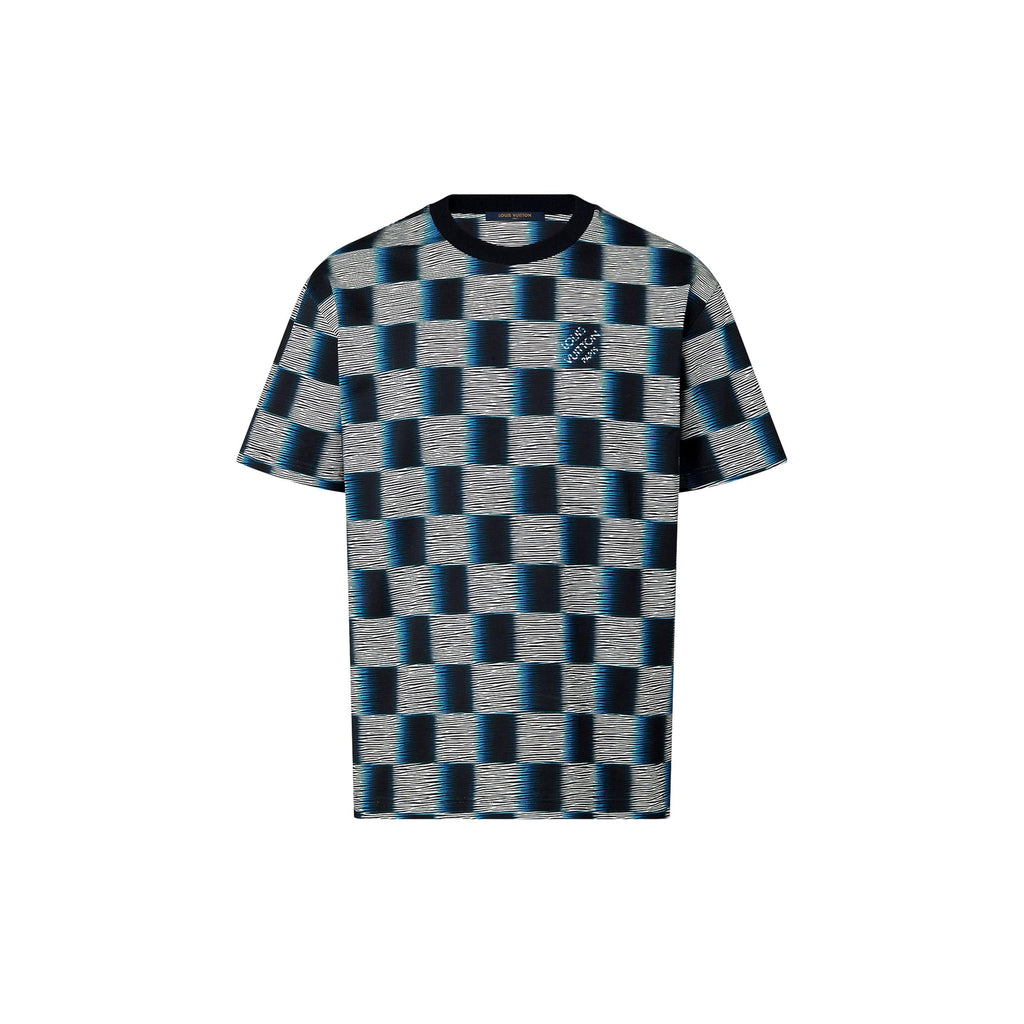 Damier Short-Sleeved Cotton T-Shirt