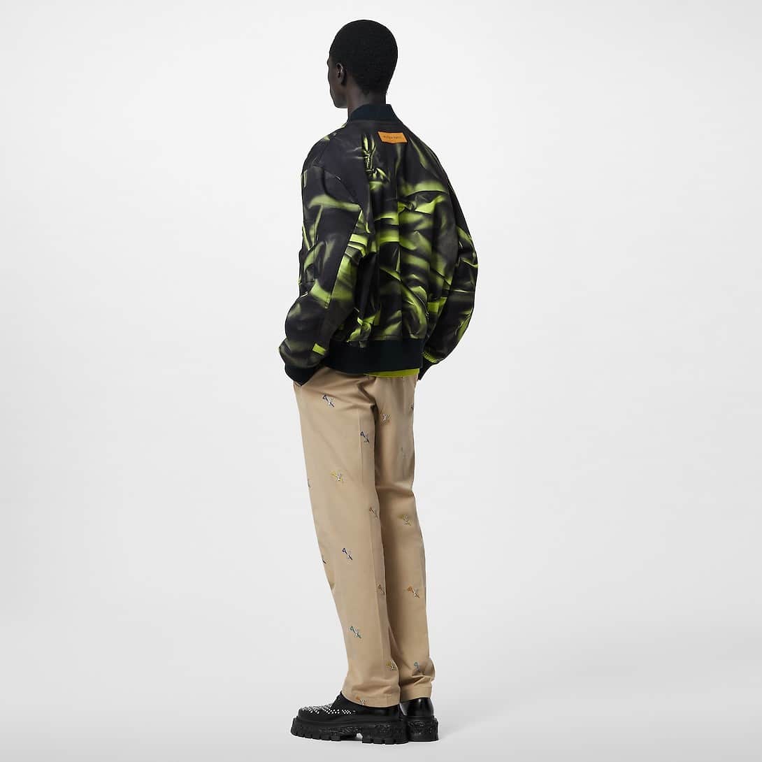 Graphic Cotton Bomber Jacket