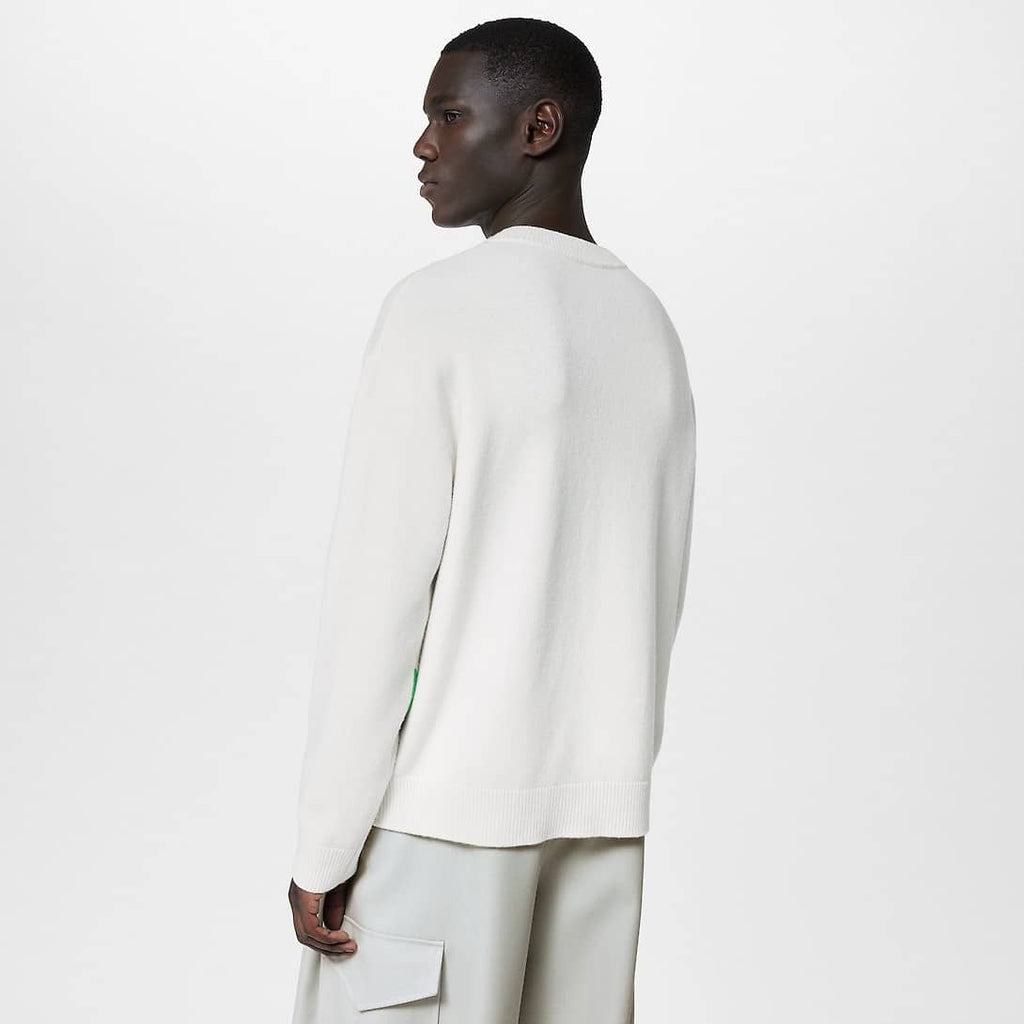 Intarsia Cashmere Wool Crewneck