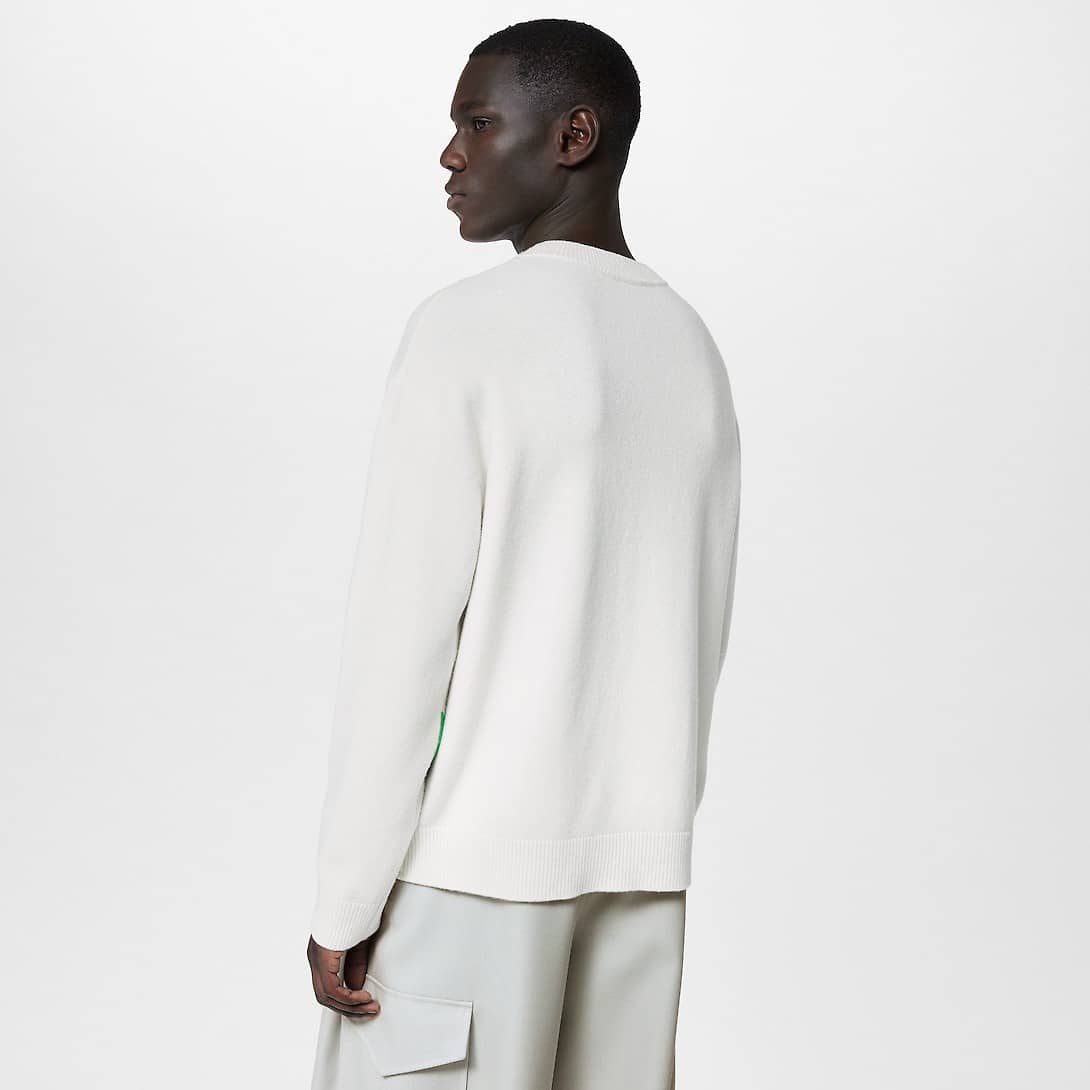 Intarsia Cashmere Wool Crewneck