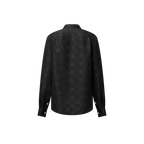 LV Jacquard Damier Long-Sleeved Silk Shirt
