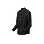LV Jacquard Damier Long-Sleeved Silk Shirt