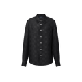 LV Jacquard Damier Long-Sleeved Silk Shirt