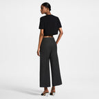 Leather Tie Mikado Jeans