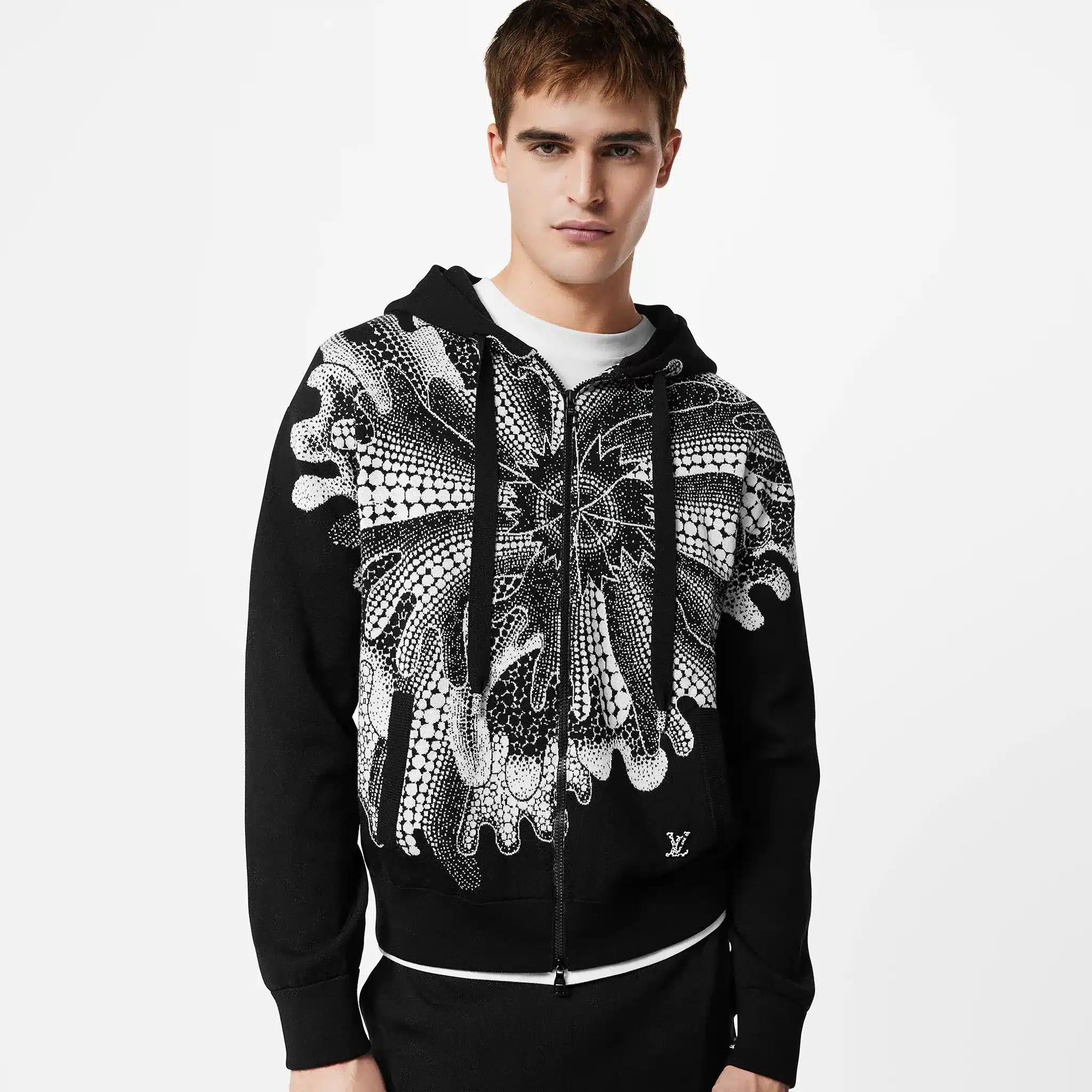 LV x YK Psychedelic Flower Zipped Hoodie