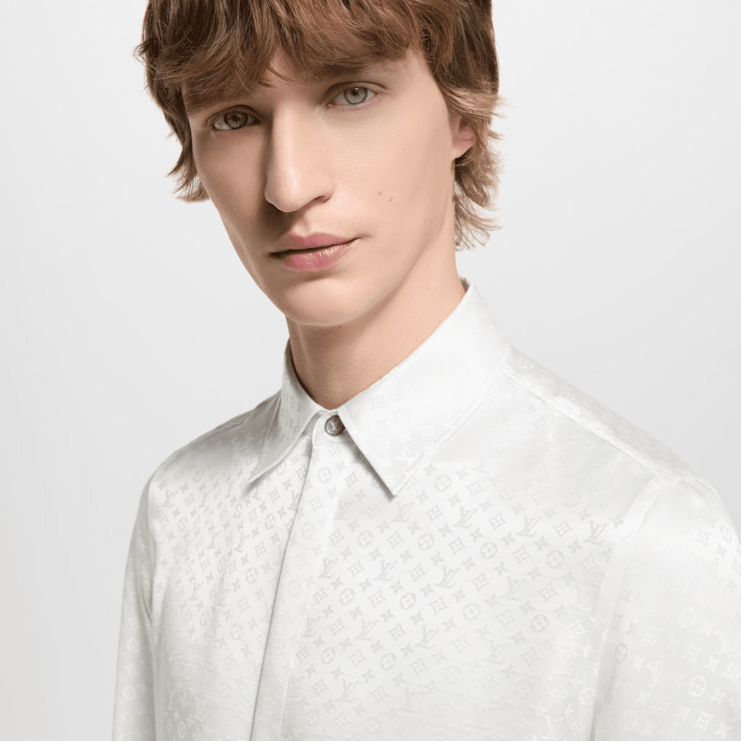 LV Mini Monogram Silk Evening Shirt