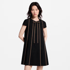 Monogram Accent Trapeze Dress