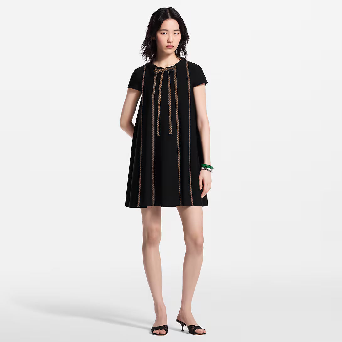 Monogram Accent Trapeze Dress