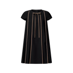 Monogram Accent Trapeze Dress