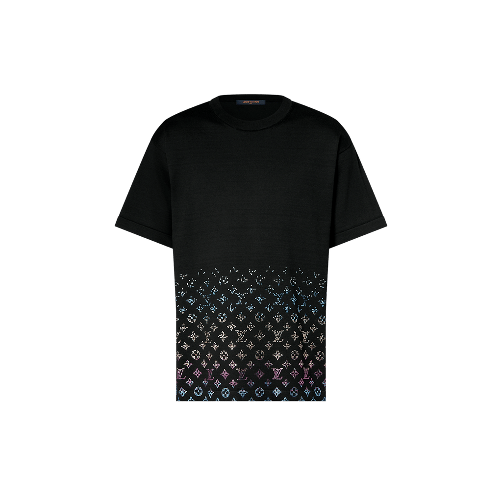 Monogram Gradient Embellished Short-Sleeved Crewneck