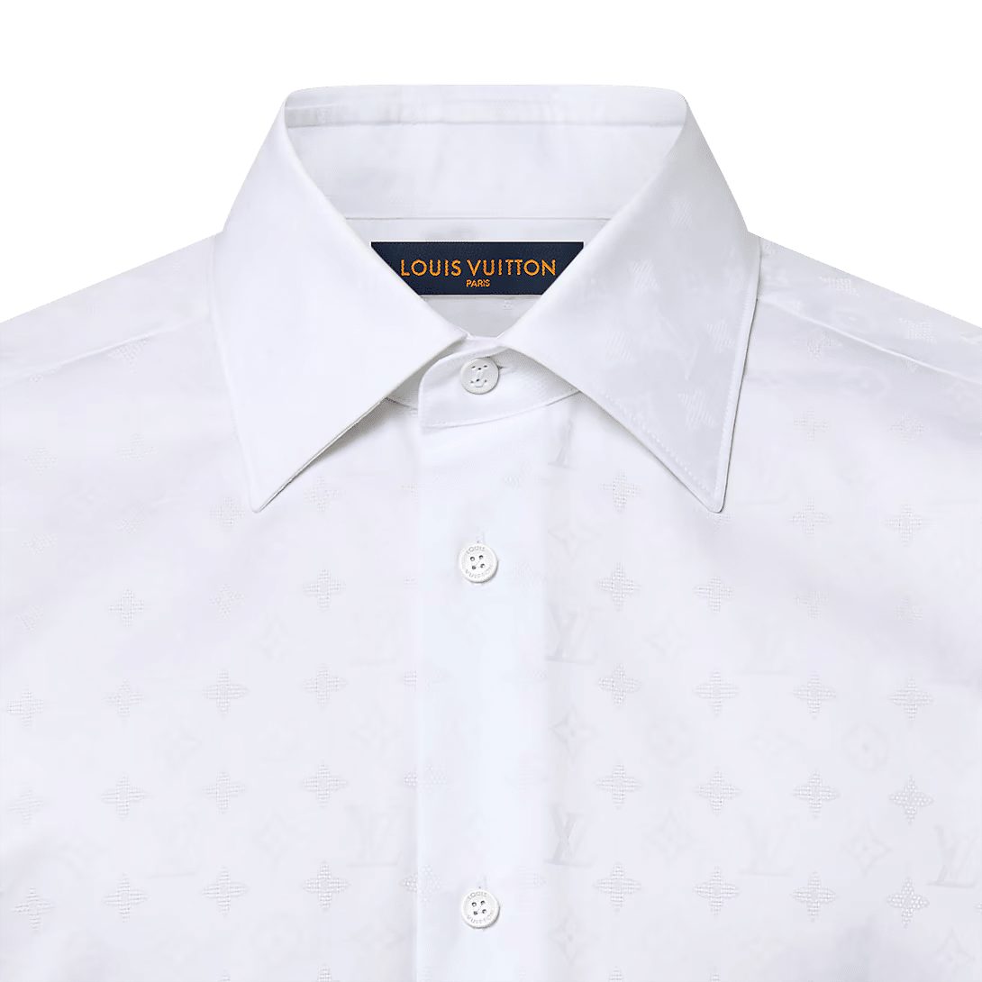 LV Monogram Long-Sleeved Cotton Shirt