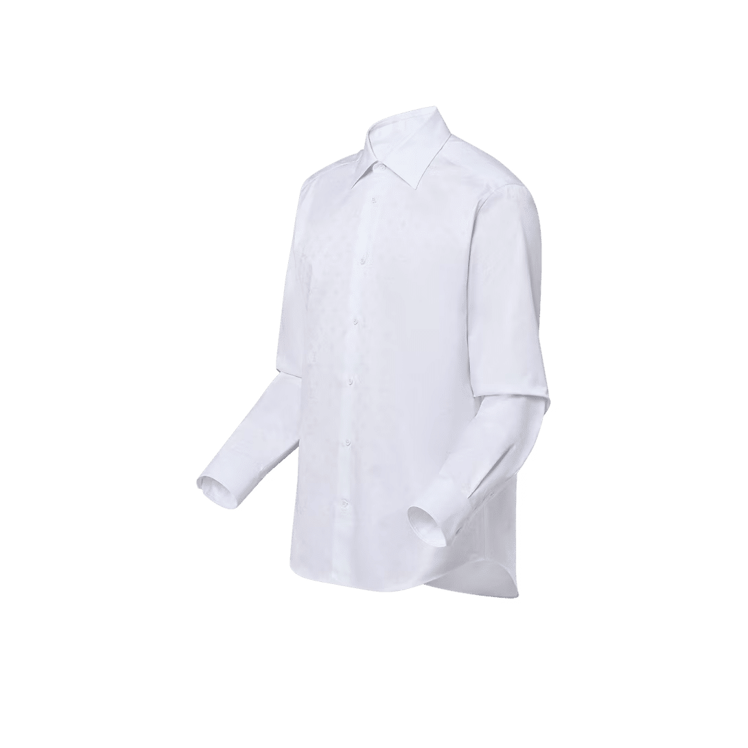 LV Monogram Long-Sleeved Cotton Shirt