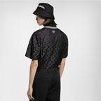 Monogram Moire Jacquard Short-Sleeved Silk T-Shirt