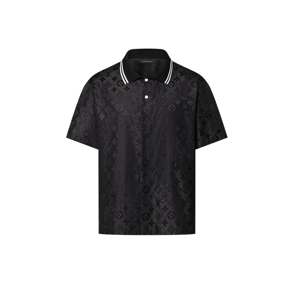 Monogram Moire Jacquard Short-Sleeved Silk T-Shirt