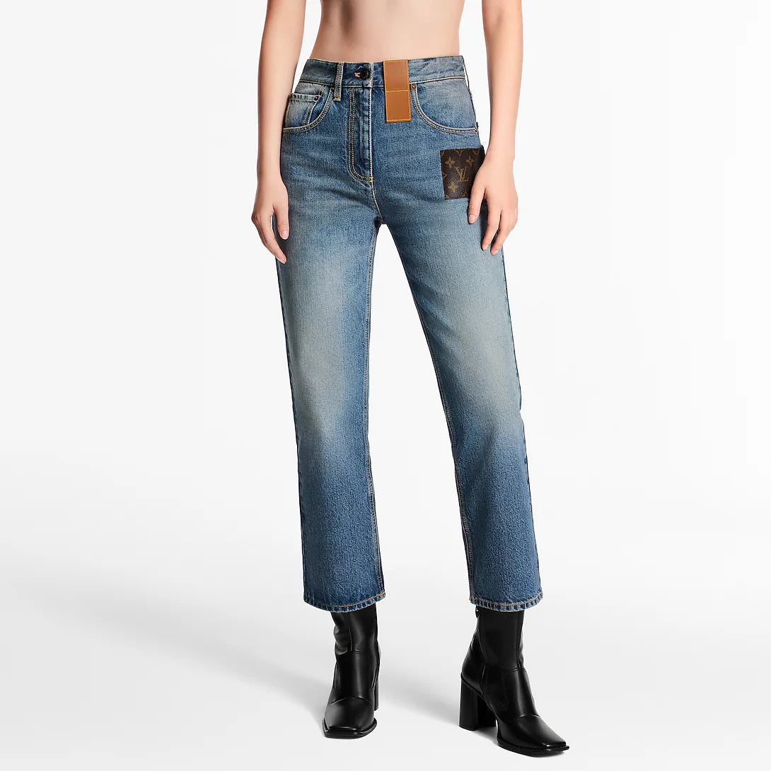 Monogram Patch Jeans