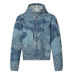 Monogram Patchwork Denim Hoodie