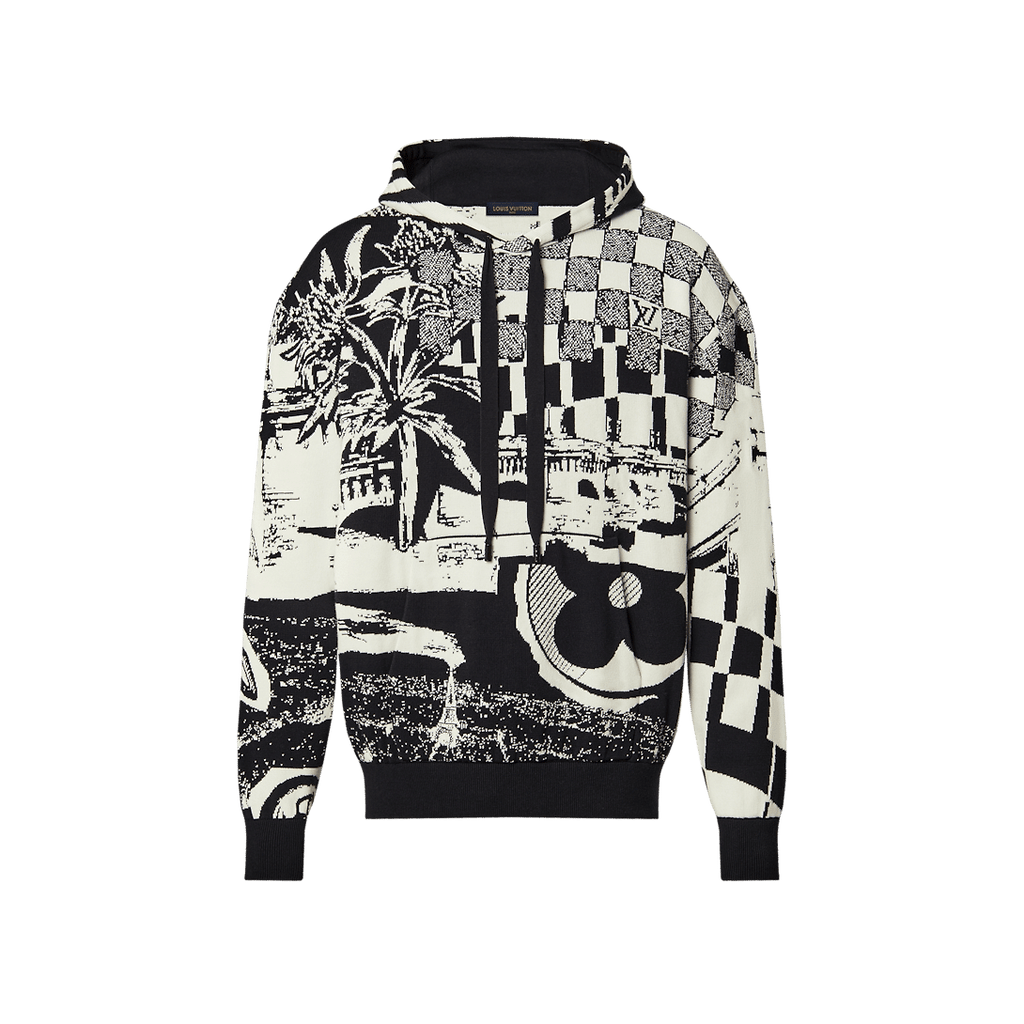 Parisian Collage Jacquard Hoodie
