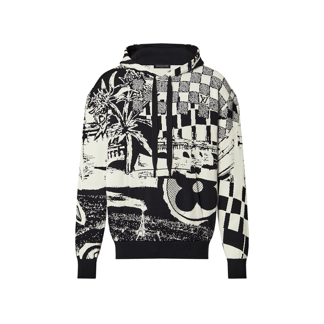 Parisian Collage Jacquard Hoodie