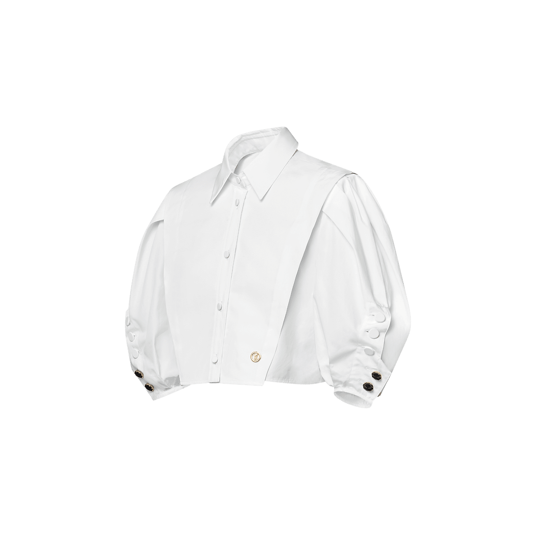 LV Puff-Sleeve Blouse