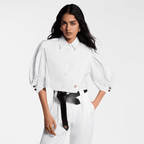 LV Puff-Sleeve Blouse