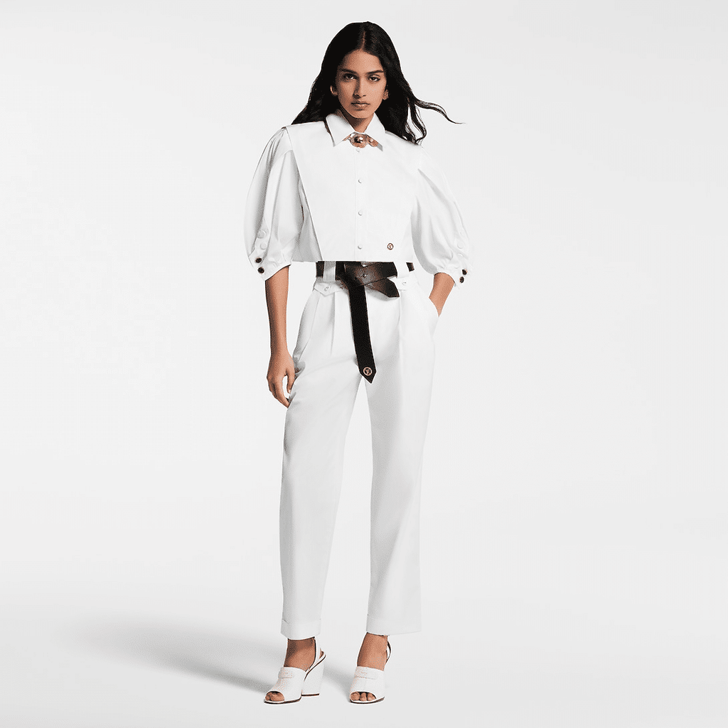 LV Puff-Sleeve Blouse