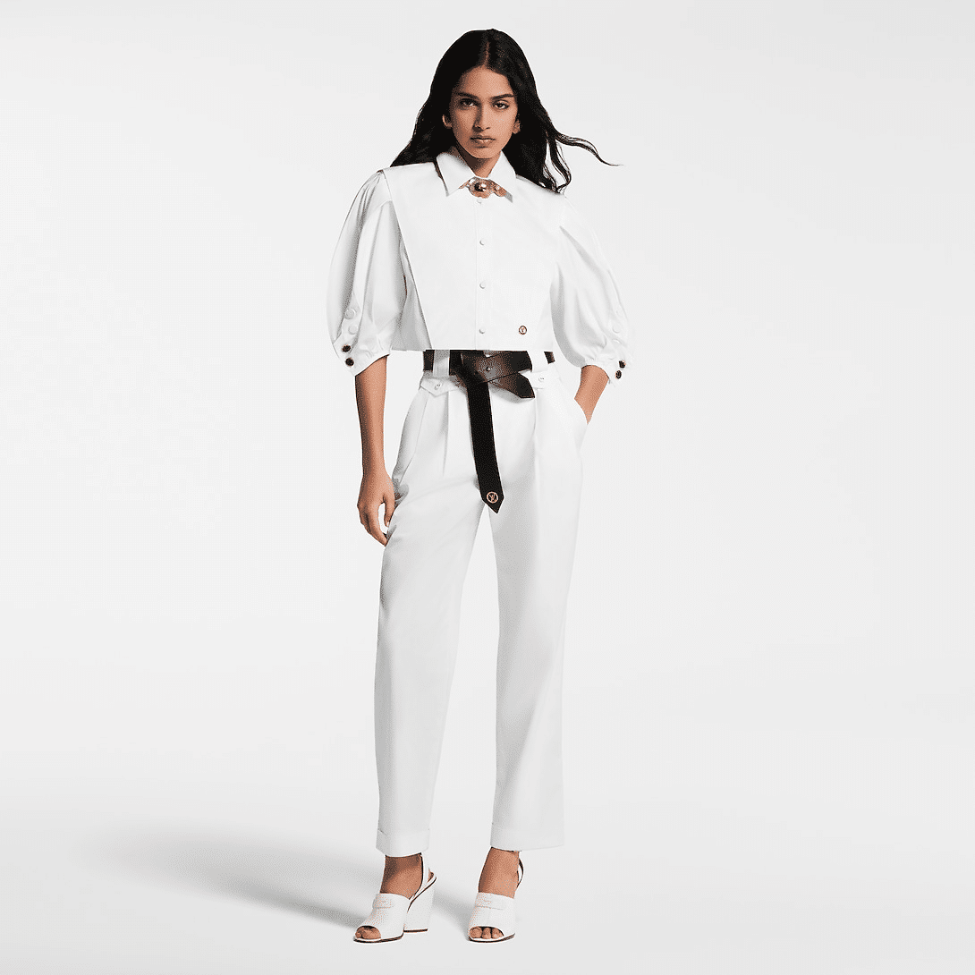 LV Puff-Sleeve Blouse