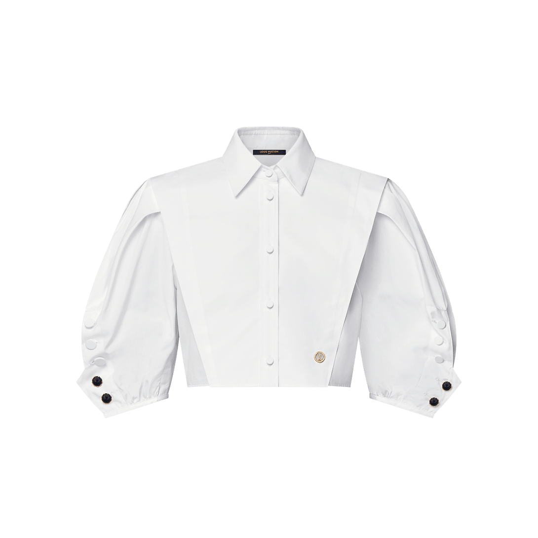 LV Puff-Sleeve Blouse