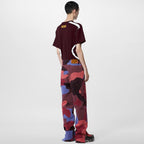 Short-Sleeved Cotton Intarsia Crewneck