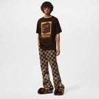 Short-Sleeved Cotton Intarsia Crewneck