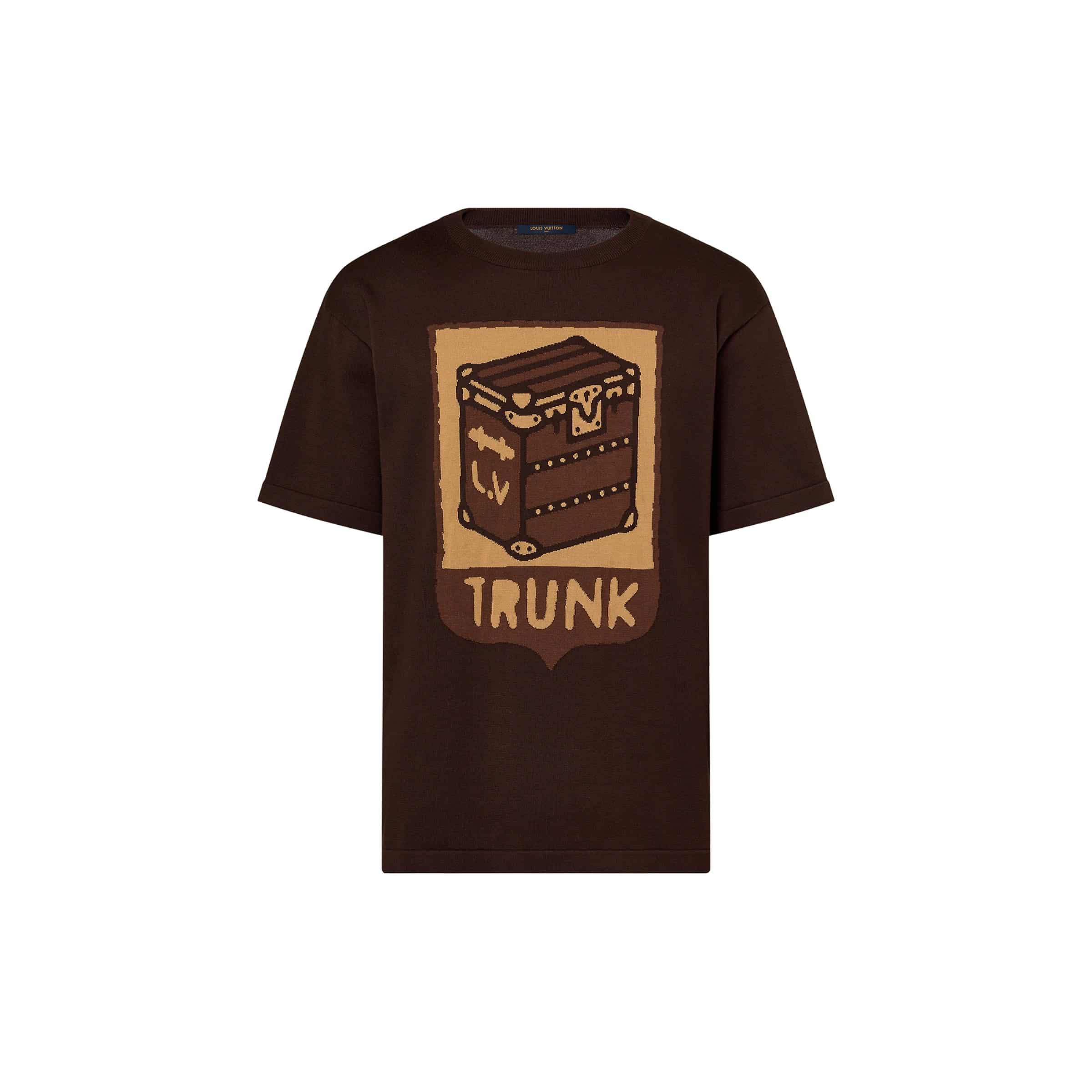 Short-Sleeved Cotton Intarsia Crewneck