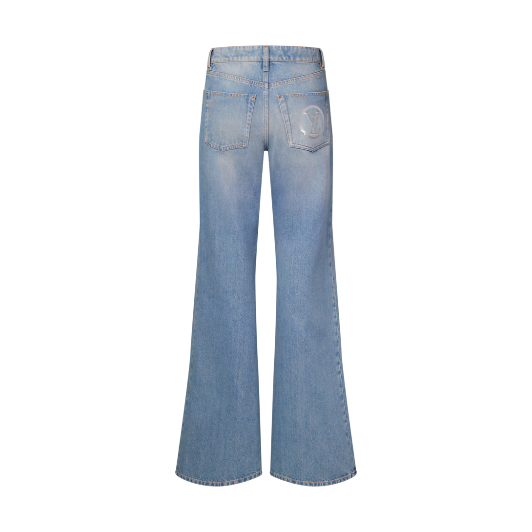 Signature Sequin Accent Flared Jeans