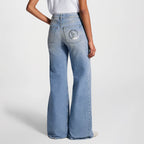 Signature Sequin Accent Flared Jeans