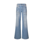 Signature Sequin Accent Flared Jeans