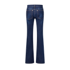 Straight-Cut Washed Denim Jeans