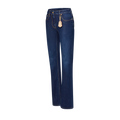 Straight-Cut Washed Denim Jeans
