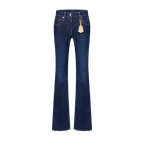 Straight-Cut Washed Denim Jeans