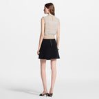 Striped Knit Drawstring Top