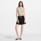 Striped Knit Drawstring Top