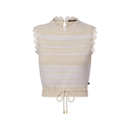 Striped Knit Drawstring Top