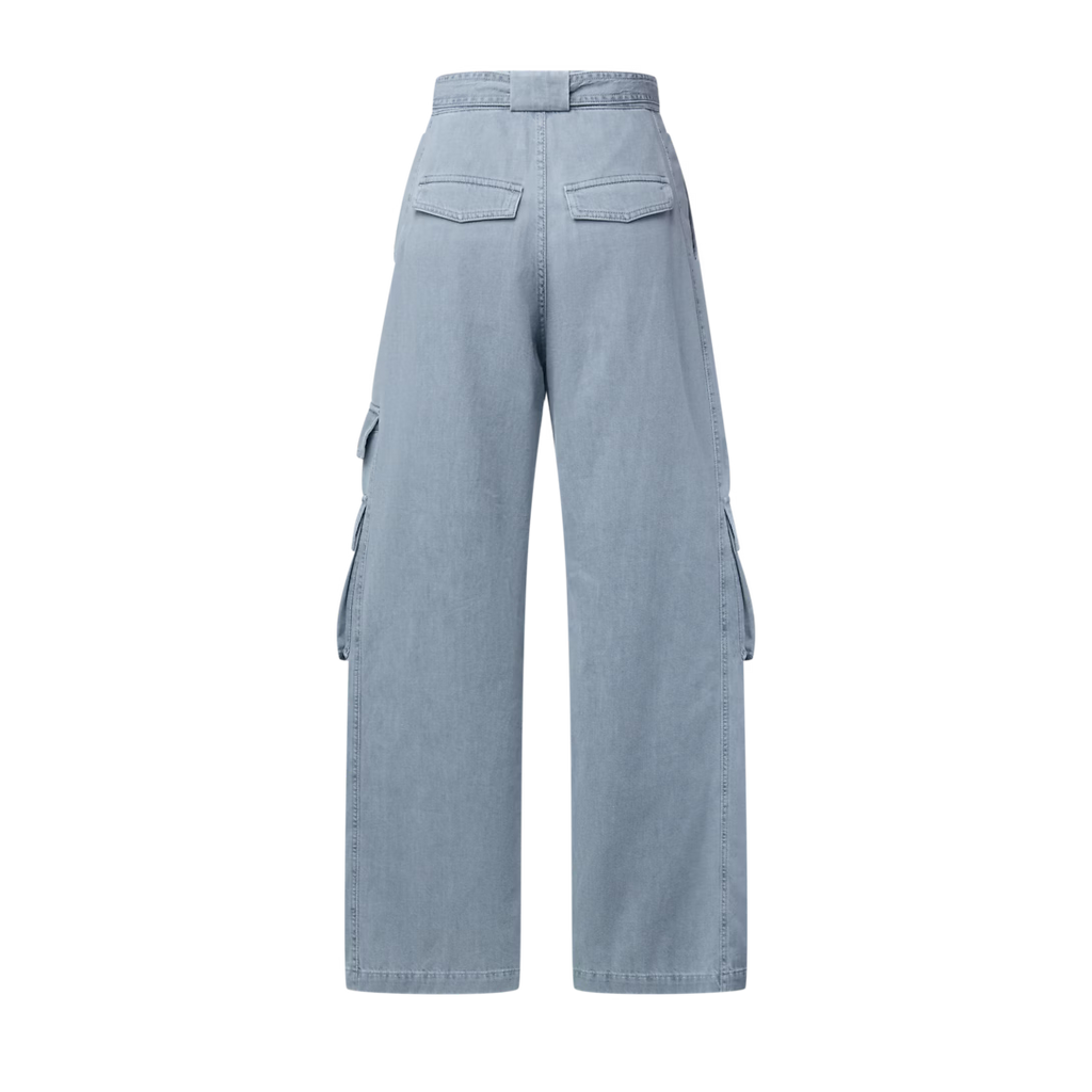 Utility Pocket Washed Denim Jeans