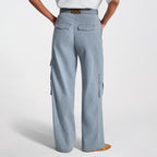 Utility Pocket Washed Denim Jeans