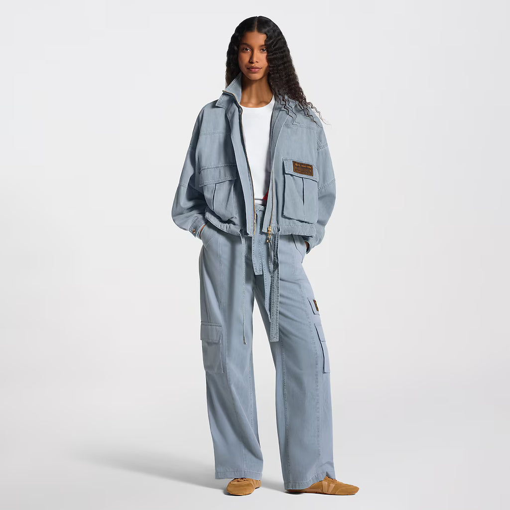 Utility Pocket Washed Denim Jeans