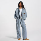 Utility Pocket Washed Denim Jeans
