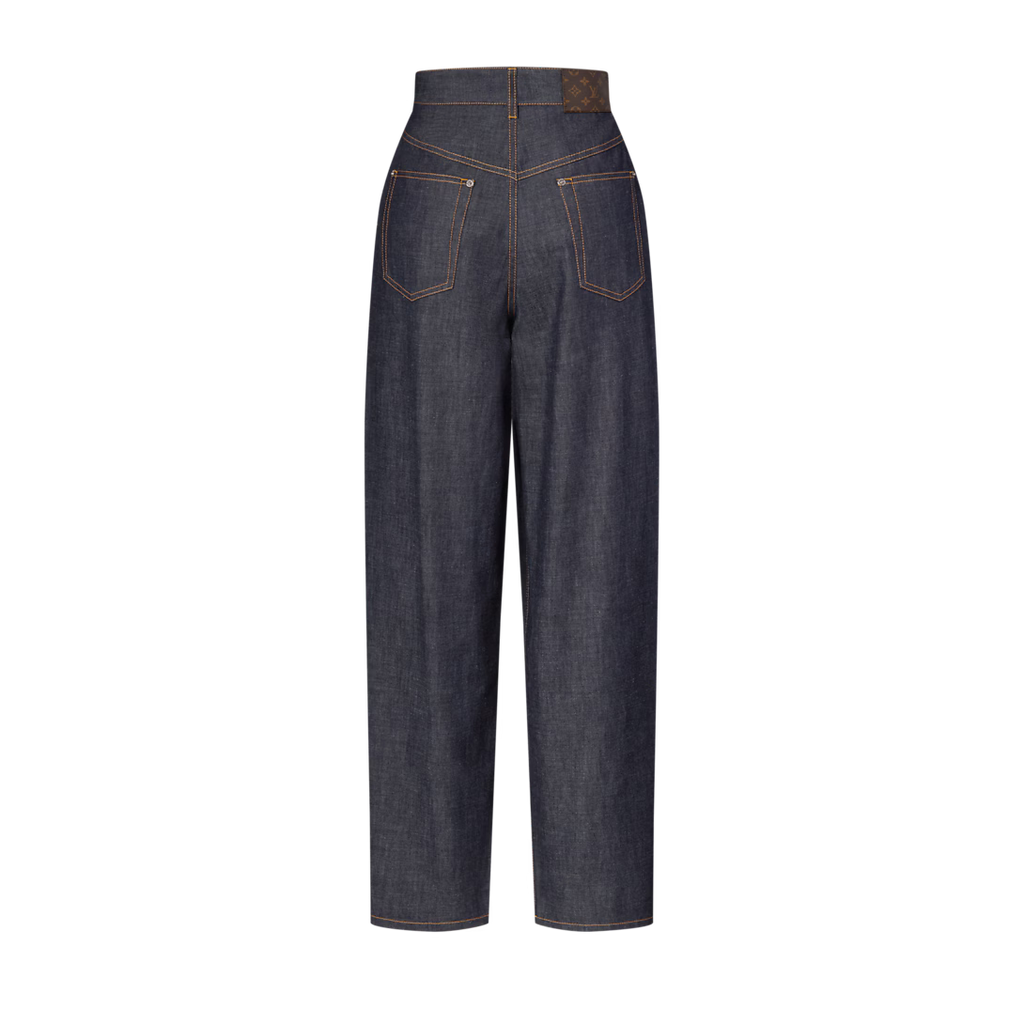 Wide-Cut Pleat Jeans
