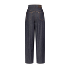 Wide-Cut Pleat Jeans