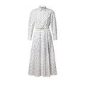 Woven Monogram Print Shirt Dress