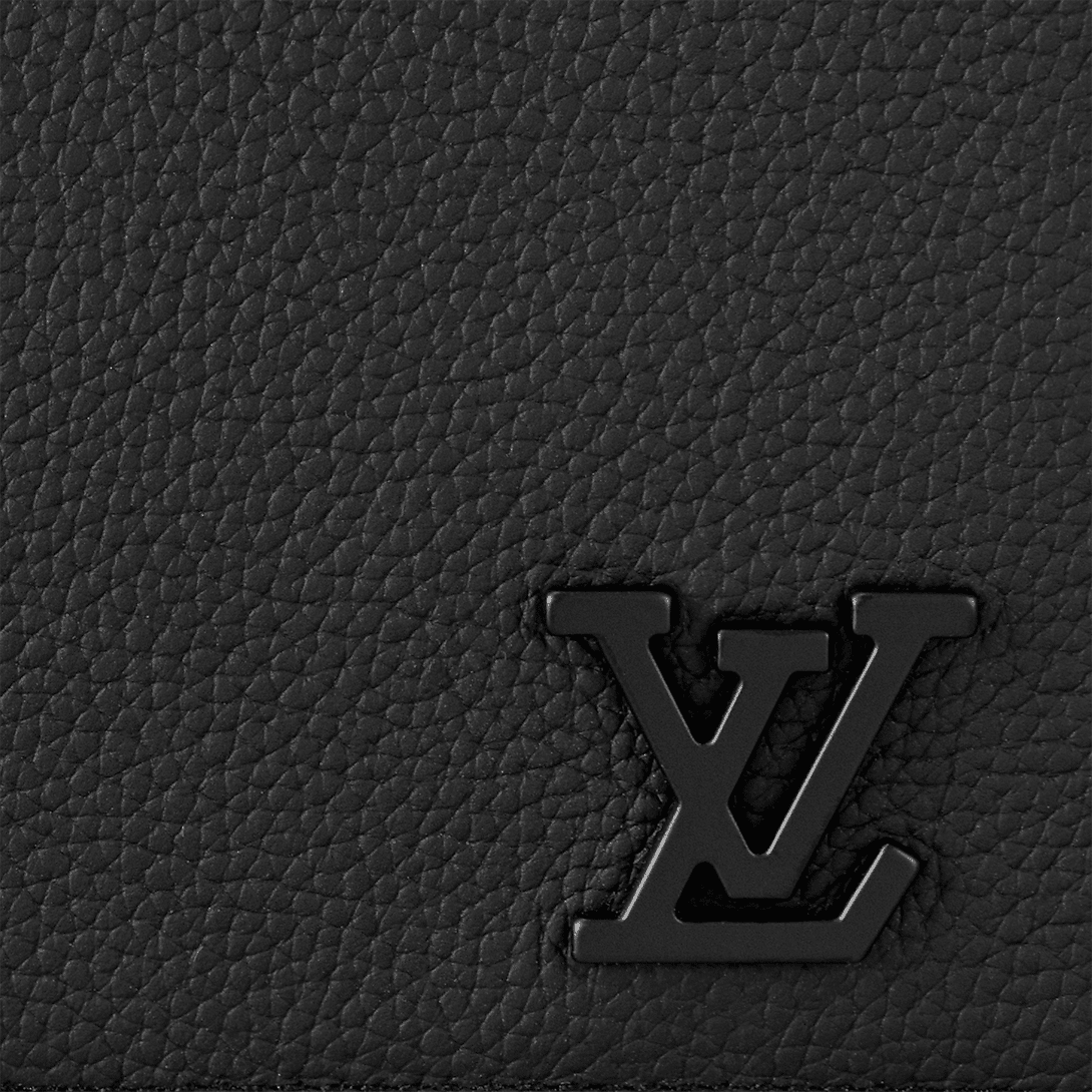 Louis Vuitton Multiple Wallet – LV Aerogram Black Calf Leather