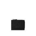 Louis Vuitton Pilot Wallet in black embossed Taurillon Monogram leather with a stud flap opening and six card slots.